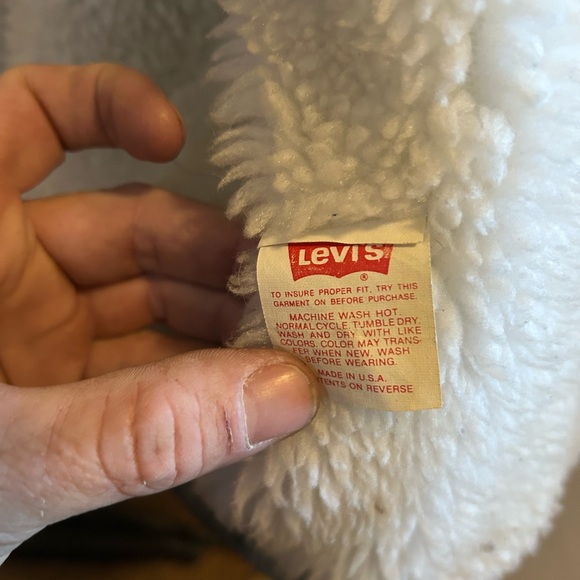 Vintage 1980 Levi's Cream Sherpa Lining 70609-0219 - Picture 4 of 6